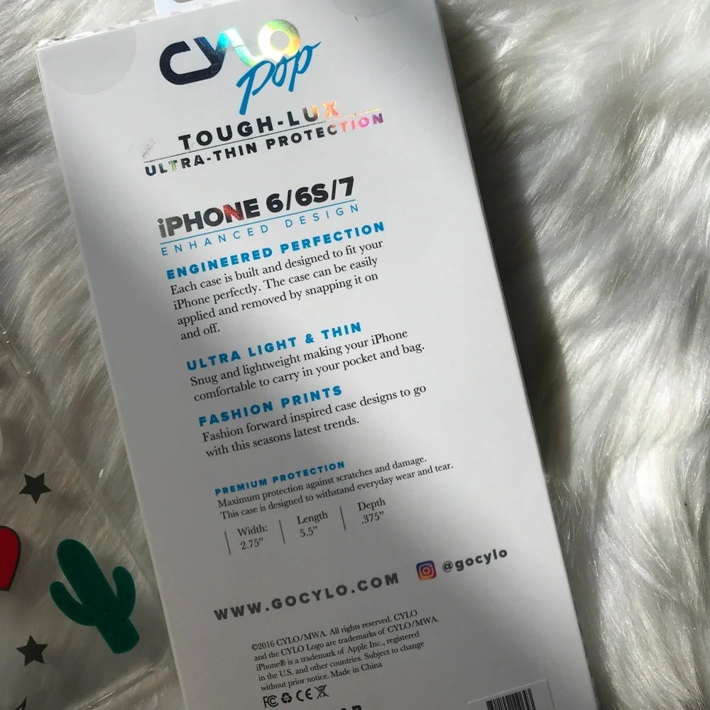 Cylo Pop Tough-Lux iPhone 8 Regular Clear Case. NEW!